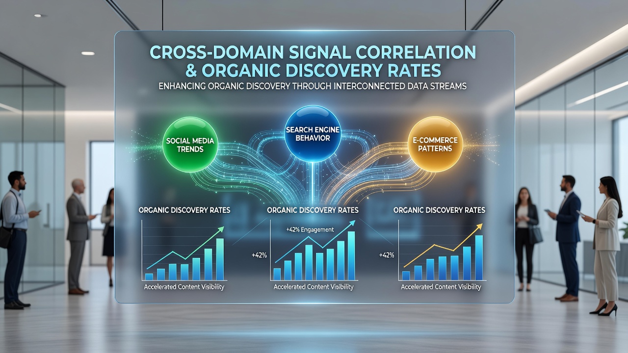 Chart illustrating correlation strength between domains and corresponding discovery rate improvements